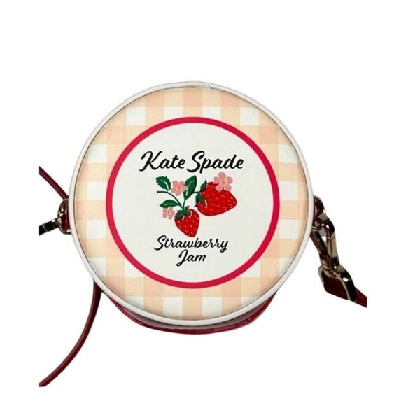 Kate Spade Red Strawberry Jam Jar Crossbody Bag | Gold Hardware - Picture 6 of 8